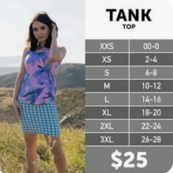 5/$25 Lularoe tank top - Picture 3 of 3